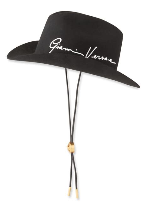 versace mens cap|Versace cowboy hat.